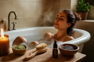 Bagno caldo rilassante: le aggiunte che potenziano i benefici per corpo e mente