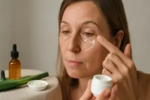 Contorno occhi segnato: ingredienti chiave da cercare nelle creme e come applicarle