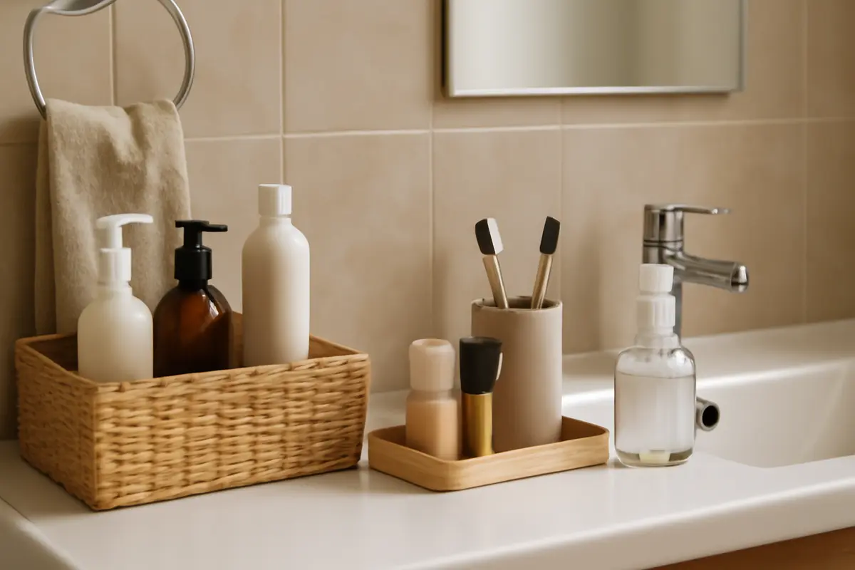 Come organizzare i prodotti da bagno: trucchi che facilitano la routine e fanno ordine sul lavabo